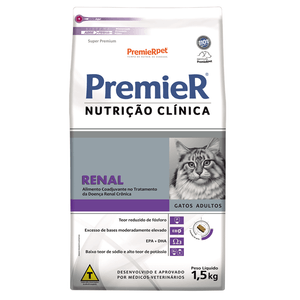 Ração Seca Premier Pet Nutrição Clinica Gatos Renal - 1,5Kg