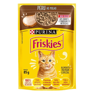 Friskies Ração Úmida Para Gatos Adultos  Peru Ao Molho - 85G