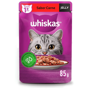 Ração Úmida Whiskas Sachê Carne Jelly Para Gatos Adultos  - 85G