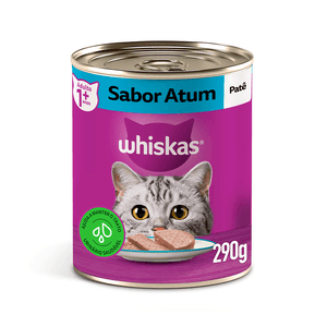 Ração Úmida Whiskas Lata Patê De Atum Para Gatos Adultos  - 290G