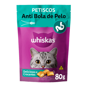 Whiskas Temptations Anti Bola de Pelo Para Gatos Adultos 80g