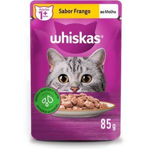 Ração Úmida Whiskas Sachê Frango Ao Molho Para Gatos Adultos  - 85G