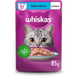 Ração Úmida Whiskas Sachê Atum Ao Molho Para Gatos Adultos  - 85G