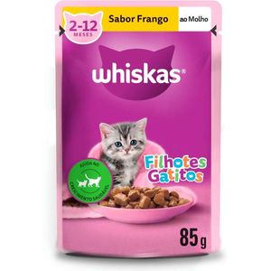 Ração Úmida Whiskas Sachê Frango Ao Molho Para Gatos Filhotes - 85G
