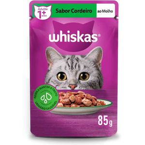 Ração Úmida Whiskas Sachê Cordeiro Ao Molho Para Gatos Adultos  - 85G