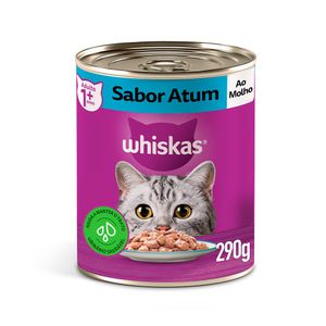 Ração Úmida Whiskas Lata Atum Ao Molho Para Gatos Adultos  - 290G