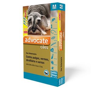 Advocate Cães 1,0 Ml - 4 A 10 Kg C/3 Bisnagas