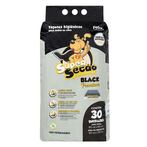 Tapete higiênico Super Secão Black Premium 30 Unidades