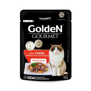 Sache Golden Gourmet Gatos Castrados Sabor Carne 70g
