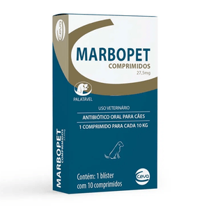 Antibiótico Ceva Marbopet - 27,5Mg