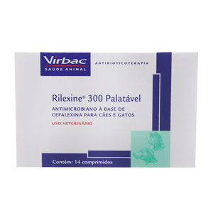 Antibiótico Virbac Rilexine Palatável Com 14 Comprimido - 300Mg