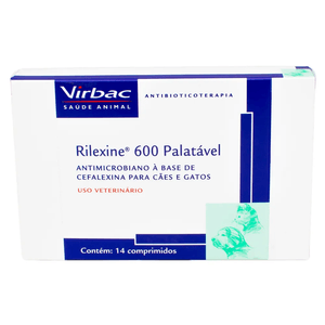Antibiótico Virbac Rilexine Palatável Com 14 Comprimido - 600Mg