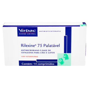 Antibiótico Virbac Rilexine Palatável Com 14 Comprimido - 75Mg
