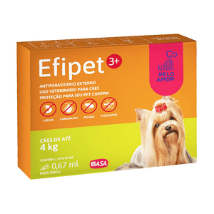 Antiparasitário Externo Ibasa Efipet 3+ para Cães até 4Kg