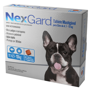 Antipulgas E Carrapatos Nexgard  Cães C/1 - De 4-10Kg