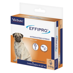 Antipulgas E Carrapatos Virbac Effipro Cães 2 -10 Kg - 1 Pipeta