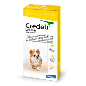 Credeli Antipulgas E Carrapatos 56 Mg - De 1,3 A 2,5 Kg - C/1