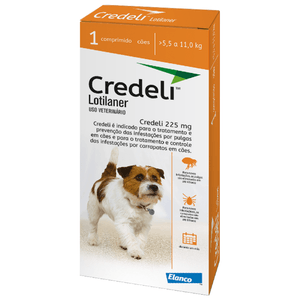 Credeli Antipulgas E Carrapatos 225 Mg - De 5,5 A 11 Kg - C/1