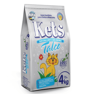 Granulado Sanitário Kets Talco - 4Kg