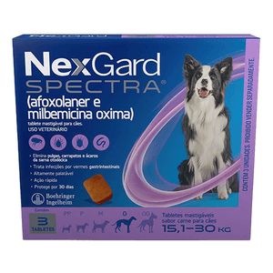 Antipulgas E Carrapatos Nexgard Spectra  Para Cães C/3 - De 15,1 - 30 Kg