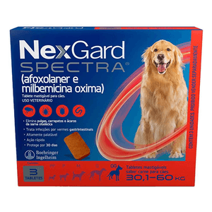 Antipulgas E Carrapatos Nexgard Spectra  Para Cães C/3 - De 30,1 - 60 Kg