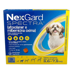 Antipulgas E Carrapatos Nexgard Spectra  Para Cães C/3 - De 3,6 - 7,5 Kg