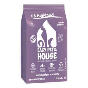 Pó Higiênico Easy Pet House Citronela - 1Kg