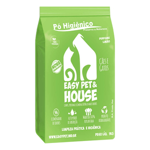 Pó Higiênico Easy Pet House Limão - 1Kg