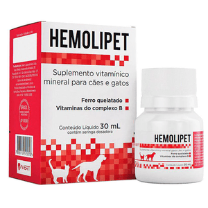 Suplemento Alimentar Avert Hemolipet Cães E Gatos - 30Ml