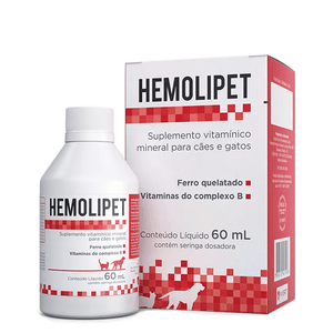 Suplemento Alimentar Avert Hemolipet Cães E Gatos - 60Ml