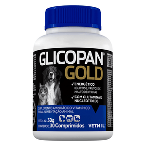 Suplemento Vetnil Glicopan Gold - 30 Comprimidos