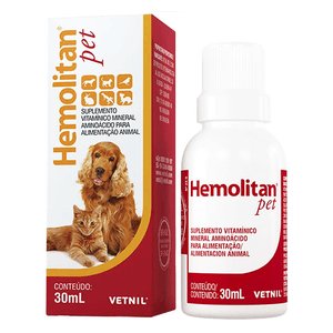 Suplemento Vetnil Hemolitan Pet Gotas - 30Ml