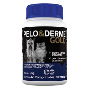 Suplemento Vetnil Pelo & Derme Gold - 60 comprimidos