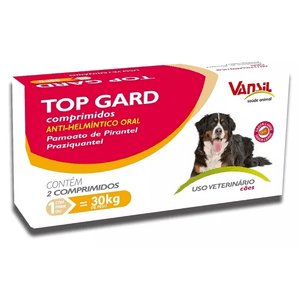 Vermífugo Top Gard 1980mg 30kg