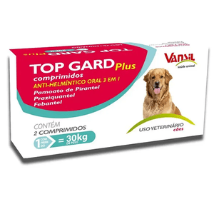 Vermífugo Top Gard Plus 1800mg 30kg