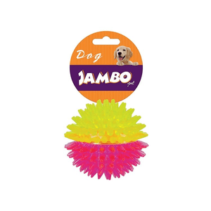 Jambo Bola Tpr Pequena Espinho Dual Rosa E Amarelo