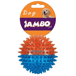 Jambo Bola Tpr Media Espinho Dual Azul E Laranja