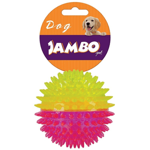 Jambo Bola Tpr Media Espinho Dual Rosa E Amarelo