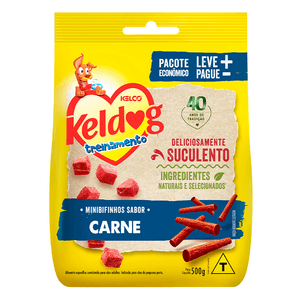 Keldog Mini Bifinhos Carne 500 G