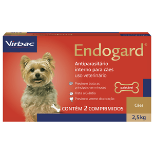 Vermífugo Virbac Endogard - 2 comprimidos