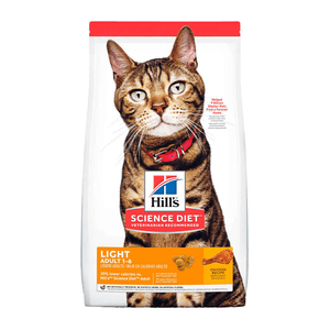 Ração Hill's Science Diet Light para Gatos Adultos - 7,26 Kg