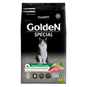 Golden Special Gatos Castrados Sabor Frango e Carne 3 Kg