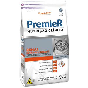 Premier Nutrição Clínica Gatos Renal - Estágios Iniciais 1,5 Kg