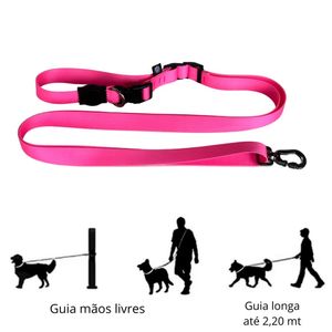 Guias Mãos Livres Rosa Neon M