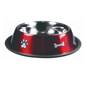 Comedouro Inox Vermelho Jambo - Único