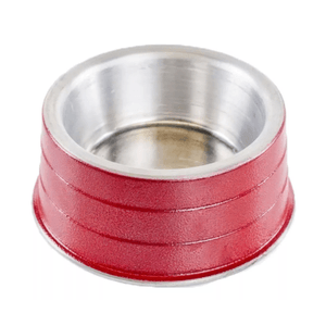 Comedouro Alumínio Pesado Mini Vermelho - 300Ml