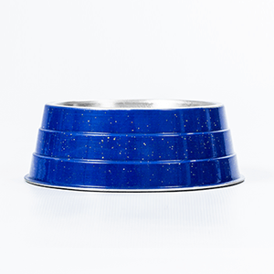 Comedouro Alumínio Pesado Médio Azul - 1,2Lts