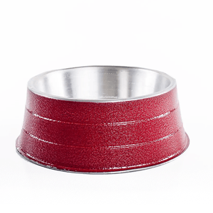 Comedouro Alumínio Pesado Cocker Vermelho - 800Ml