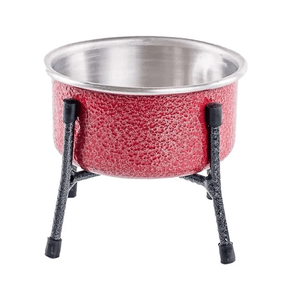 Comedouro Aramado Simples Filhotes Vermelho - 250Ml