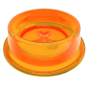 Comedouro Médio Antiformiga Laranja Transparente Glitter  - 1000Ml